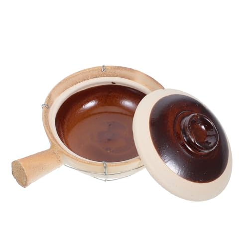 UKCOCO Cazuela De Terracota Olla De Barro Cazuela Tradicional De Barro Recipiente Para Platos Cuenco De Piedra Coreano Cuenco Coreano Cazuela Calentador De Platos Cuenco De