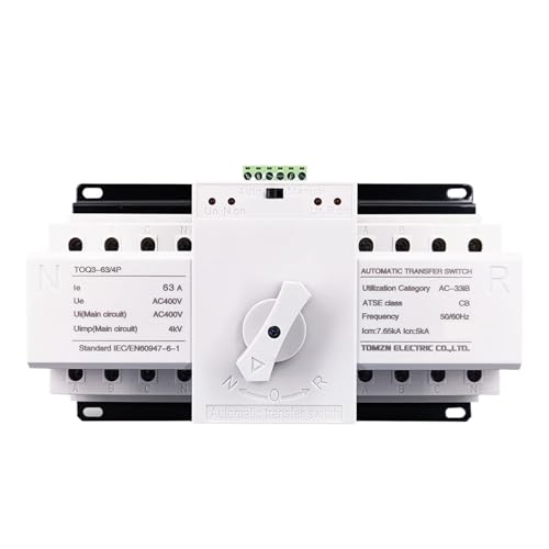 Commutateur de transfert automatique 380V 4P double alimentation rail DIN