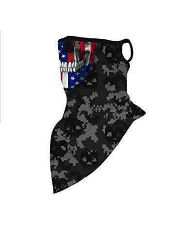 Balaclava con Aros para Oídos y Estampado Digital - Mascarilla Facial para Hombres y Mujeres - Gargantilla de Cuello para Polvo, Viento y Motocicleta miniatura 1