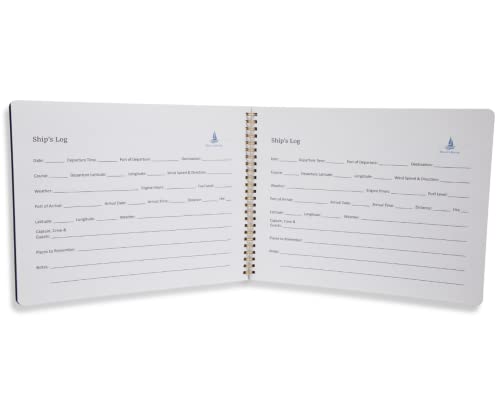 Direct 2 Boater\'s Ship\'s Log Book - Spiral Bound Book - Blue Book with Flexible Cover - 100 Pages - Ideal Boat Journal, Sailing Notebook, Boater Logbook Gift, Yacht Captain Log Book, Nautical - Thumbnail 2