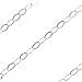 Sterling Silver Flat Cable Chain 2mm Wide x 3mm Long -Bulk- Sold By The Foot