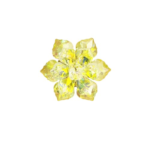 Image of Rhinestone Sunflower Brooch Pin for Women Red Black Purple Large Flower Broochs Snowflake Brooch Marquise Wreath Brooches Jewelry