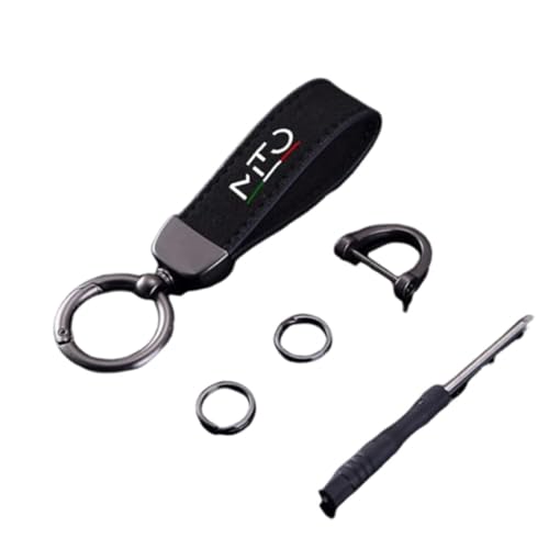 BSWNSJZT Llavero de Coche para Alfa Romeo, Llavero sólido antipérdida Accesorio para Coche, A-Black