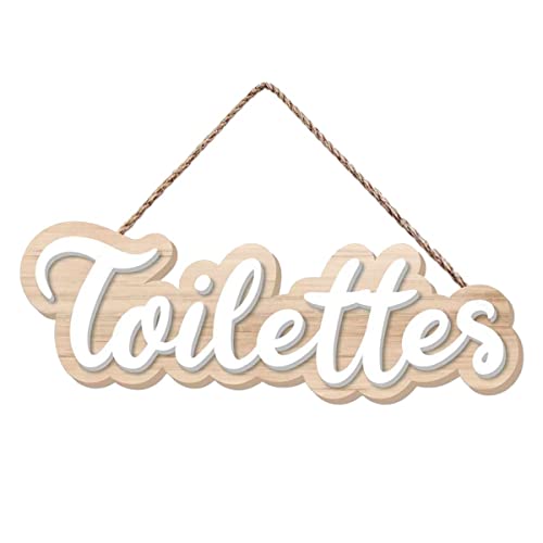 Rétro Plaque de Porte Relief pour Les Toilettes