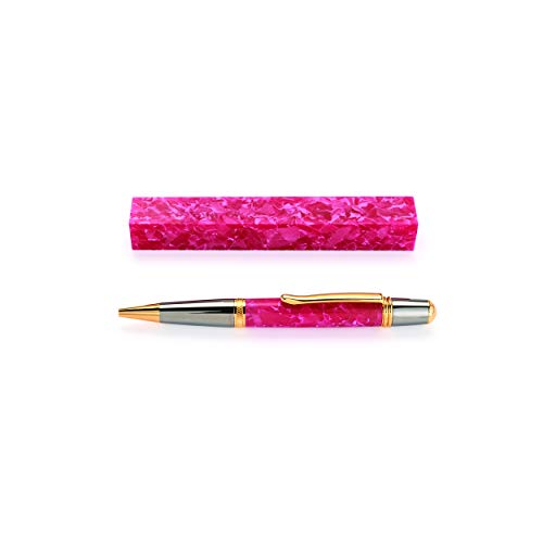 WOODRIVER Pink Quartz Acrylic Pen Blank