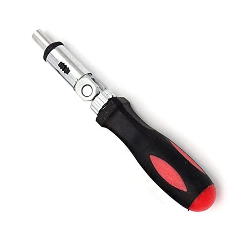 JIALWSJWAN Ratchet Screwdriver 1/4 Inch Inside Hexagon Interface Screwdriver 0-180 Degree Ratchet Bit Holder Screwdriver for Mechanical Repairs Home Industrial