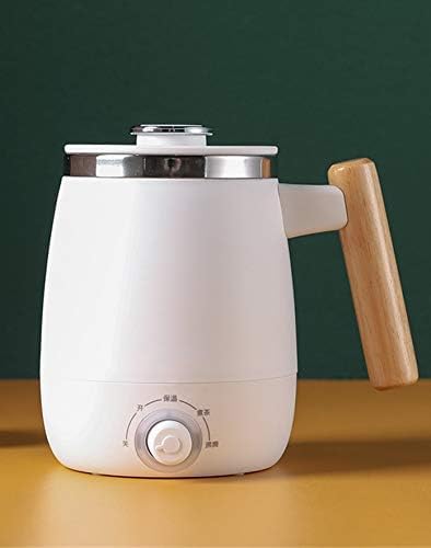 Kettles Electric, 400 ml de mini taza térmica tetera portátil de acero inoxidable calefacción de té de agua calefacción instantánea para la oficina de viajes, 200W, ambición verde alta FANDIAO