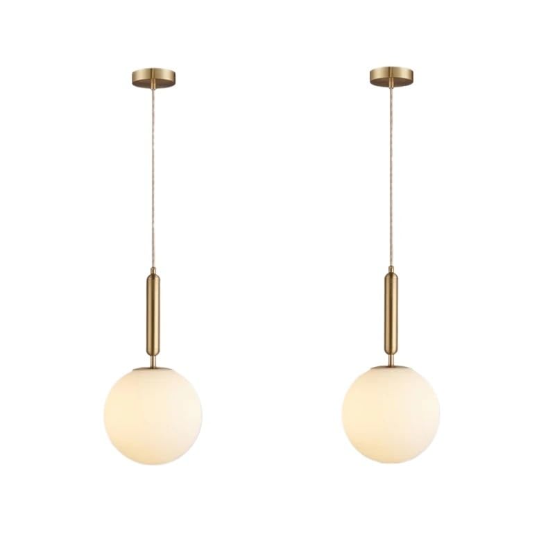 Suspension tête de lit en verre luxueux et métal noir au design créatif nordique moderne