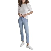 DKNY Women's Jeans Tops,White,X-Small