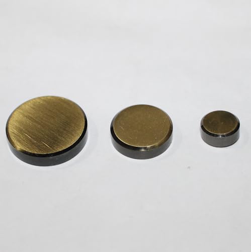 Image of RiseOm Brass Round Mirror Cap /Screws Cap Cover /Nails Decorative /Mirror Nail Decorative Cover (25mm-Antique, Pack of 10)