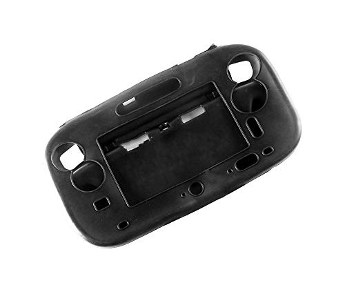 Protective Soft Rubber Silicone Shell Case Cover for for Wii U Gamepad Controller (Black)