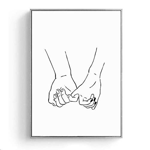 Mains aimantes impression sur toile triptyque symbole amour et union - 2