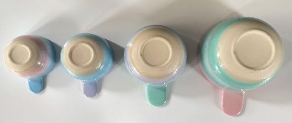 Sass & Belle Pastel Ombre Measuring Cups in Pink & Green – Perfect Measuring Spoons for Baking, Colourful Nesting Kitchen Utensils for Cooking, Decorative Gift for Home Bakers