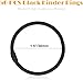 LOUZAGO 100 Pack 1-1/2 Inch Binder Rings, Black Book Rings Index Card Ring, Metal Ring Binder Clips Key Rings Paper Rings for Office, School, Home (Black, 38mm)