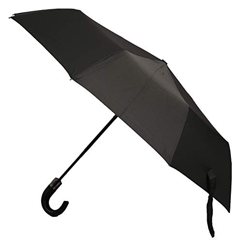 Paraguas Plegables con Mango de Gancho Apertura y Cierre Automático Compacto y Ligero a Prueba de Viento Paraguas de Viaje con 9 Varillas y Cobertura de 100 cm