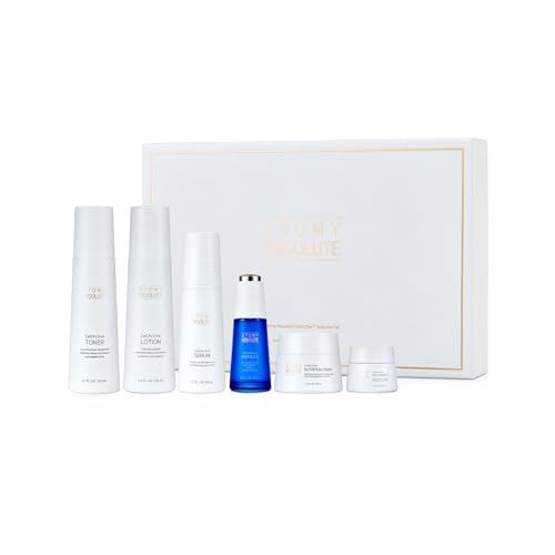 Absolute CellActive Skincare Set 6-Step Korean Skin Care Routine with Toner Ampoule Serum Lotion Eye Complex & Nutrition Cream Hydrating Firming Brightening Facial Care