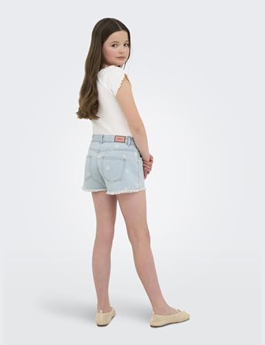 Short en jean fille Only KOGROBYN bleu clair ample 7 ans - 4
