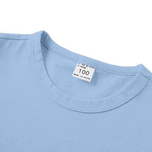 Kids Basic Long Sleeve Undershirt Lightweight Comfy Soft Girls Boys Crewneck T-Shirts Toddler Solid Color Tees Tops4