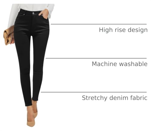Image of GRAPENT Skinny Jeans for Women High Waist Stretchy Classic High Rise Slimming Jeggings Denim Trousers Pants