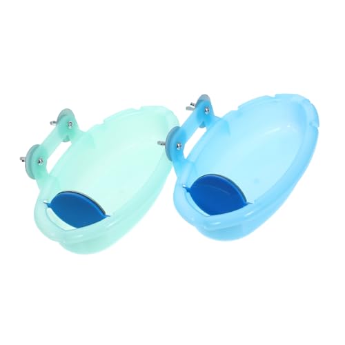 Mipcase 2pcs Bird Bath Replacement Bowl Bird Cage Accessories Parakeet Bath Tub Bird Bath Bird Bath Cage Parakeet Cage Accessories Parrot Bath Big Bird Baths for Cage Bird Tub Pp