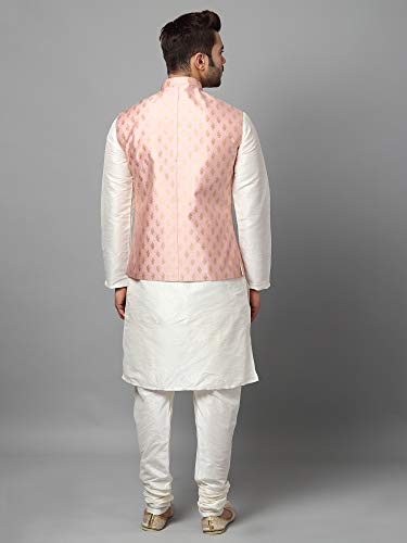 Image of Uri and MacKenzie Men's Silk Blend Kurta Pajama with Designer Ethnic Nehru Jacket /Modi Jacket