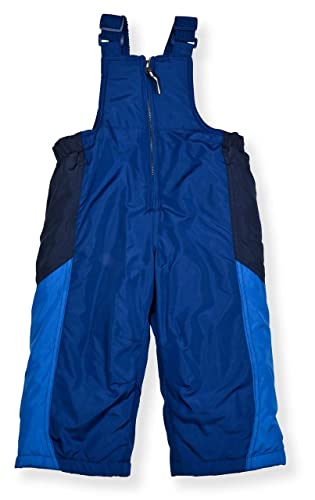 Image of Boys' Bib Snow Pants and Ski Jacket Water-Resistant Snowsuit For Kids Winter Hooded Jacket, Snorkel Blue, 4