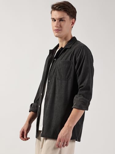 Image of Thomas Scott Men's Premium Slim Fit Oversized Corduroy Shacket