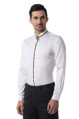 Image of Peter England Men's Solid Slim Fit Formal Shirt