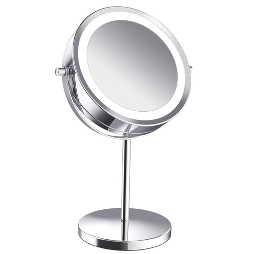 Miroir grossissant éclairé pour application précise du maquillage à domicile - 3
