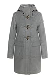 Softer Griff DreiMaster Vintage Damen Dufflecoat aus Wollgemisch, Grau Melange, XL