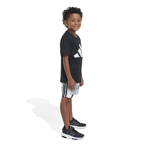 Image of adidas baby-boys Poly Tee Aop 3s Short Set(infant)