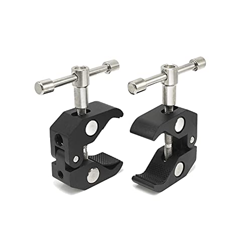 LS PHOTOGRAPHY LGG866 - Abrazadera para cámara de 1/10.2 cm-20 y 3/20.3 cm-16 para cámaras, luces, paraguas, placa de vidrio, barras transversales, ganchos, estantes, accesorios fotográficos, 2