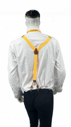 Image of Men's Suspenders Bowtie Set Elastic Y Shape Style Women's Suspenders Bowtie For Wedding&Formal Events