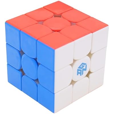 Bukefuno GAN 356 Maglev Flagship 3x3 Cube GAN 356 M Maglev Speed Stickerless Magnetic Puzzle Magic Cubes GAN356 Maglev 3x3 (Frosted Surface Version)