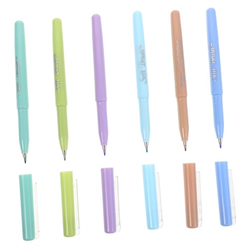KAILIKETIY 6 Marcadores De Pintura De 6 Colores Con Punta De Pincel Para Pintura De Roca, Cerámica, Madera, Lienzo, Plástico, Vidrio, Piedra, Caligrafía, Fabricación De Tarjetas,