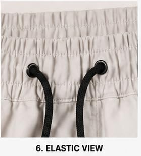 Image of Men's Jogger Cargo Pants | Stretchable Cotton Blend Utility Trousers | Regular Fit Multi Pocket Casual Bottom Wea