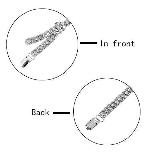 1 pair clip Rhinestone Bra Strap Adjustable Invisible Shoulder Nonskid Lingerie Accessories for Women Tops Dress3