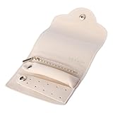 LOKUMI アクセサリーポーチ アクセサリー 収納 レディース 旅行 ピアス イヤリング ネックレス 指輪 持ち運び ジュエリー トラベル ジュエリーボックス 収納ケース アクセサリーバッグ コンパクト ジュエリーポーチ ピアス イヤリング ネックレス 腕時計 化粧品 (アイボリー/ミディアム)