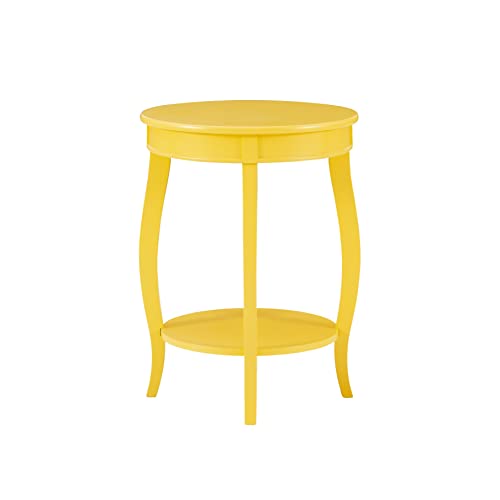 Powell Furniture Powell Round Shelf, Yellow Table #TOP7