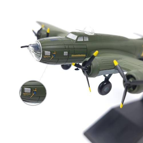Miniatura 6 de Sebunas Escala 1 144 B-17 Flying Fortress Memphis Goddess Fighter Model Heavy Bomber Aircraft Models Usaac B-17 Bomber Military Metal Diecast Airplane Model Kit Para Colección O Regalo Para Adultos