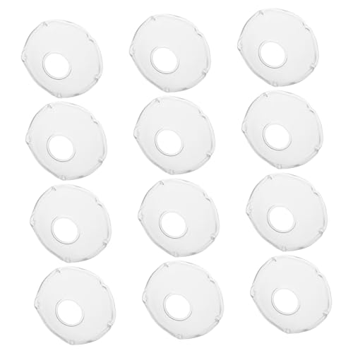 GRIRIW 12pezzi Porta Candela Trasparente Con Protezione Antigoccia Elegante Vassoio Per Candele Decorativo Per Casa Ristoranti e Hotel