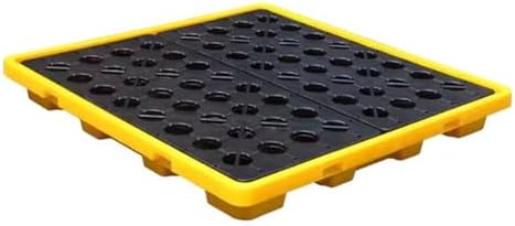 Pallet Spill Containment Platform Stackable Polyethylene Oil Drum with Drain Detachable Modular Grating Tray Industrial,Modular Industrial Spill Containment Platform - Durable Plastic Tray f