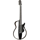 Yamaha SLG200S TBL Steel String Silent Guitar with Hard Gig Bag, Translucent Black