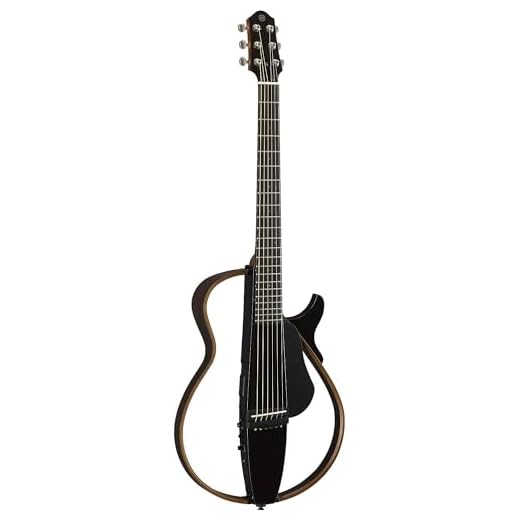Yamaha SLG200S TBL Steel String Silent Guitar with Hard Gig Bag, Translucent Black