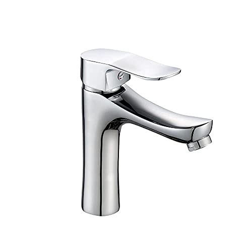 Robinet de vasque en cuivre de qualité supérieure avec finitions galvanoplastie argent