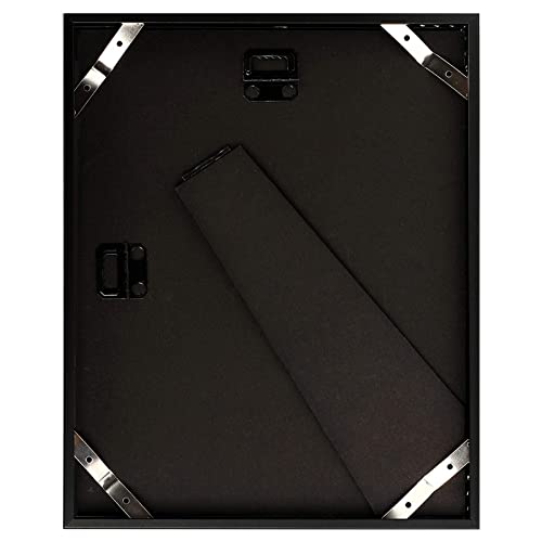 Golden State Art, Aluminum Picture Frame And Real Glass -8X10 Picture Frame With Mat For 5X7 Photo Display-Wall Decor Or Tabletop Display (Black, 4-Pack) #TOP1