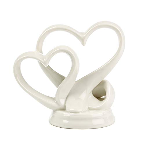 Oneplace Gifts CT2091 Double Hearts Cake Topper Wedding Anniversary Celebrations Centerpiece 4.6 Inch cover