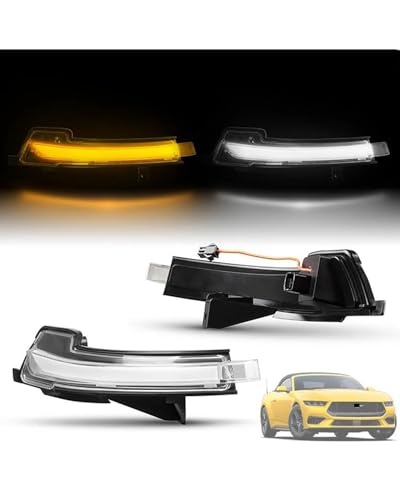 Feux arrière pour Mustang 2015 avec clignotants dynamiques et lentille transparente - Lot de 2