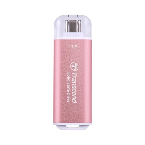 Image of Transcend 1TB ESD300 Portable SSD 1050MB /s Type C, Pink, Thumb Drive