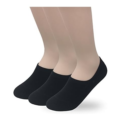 Eedor No Show Socks for Women - Non Slip & Low Cut Invisible Socks - Soft & Stretchable Cotton Blend - 3 Pack (Medium) Cover